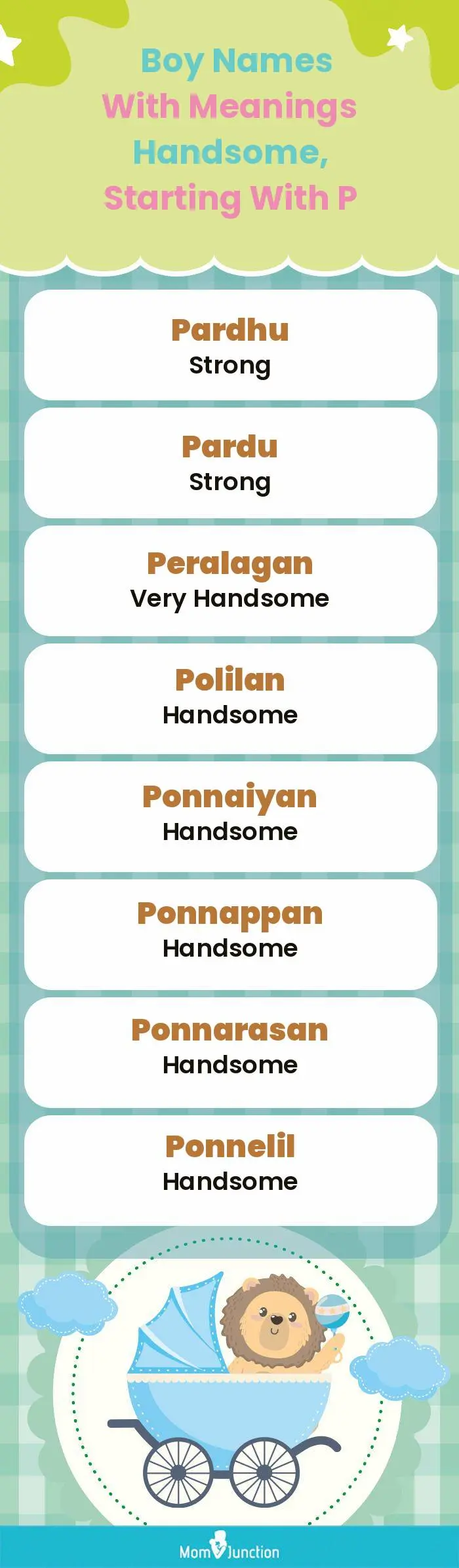  Boy Names with Meanings Handsome, Starting With P(infographic)