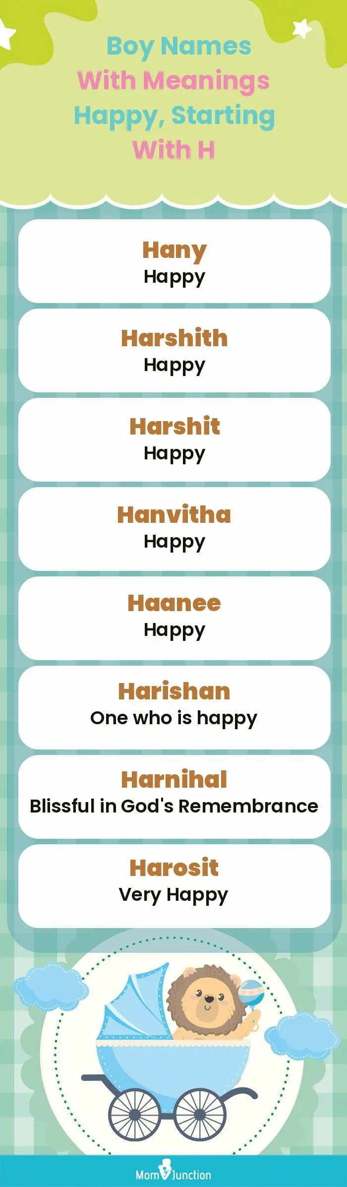  Boy Names with Meanings Happy, Starting With H(infographic)