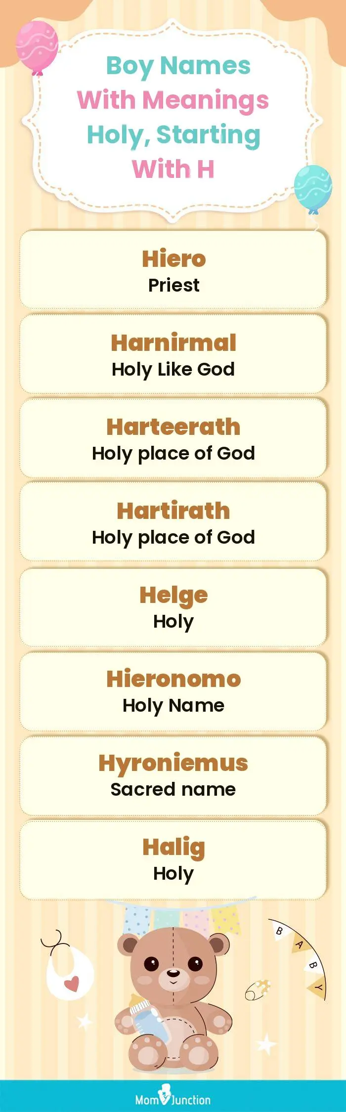  Boy Names with Meanings Holy, Starting With H(infographic)