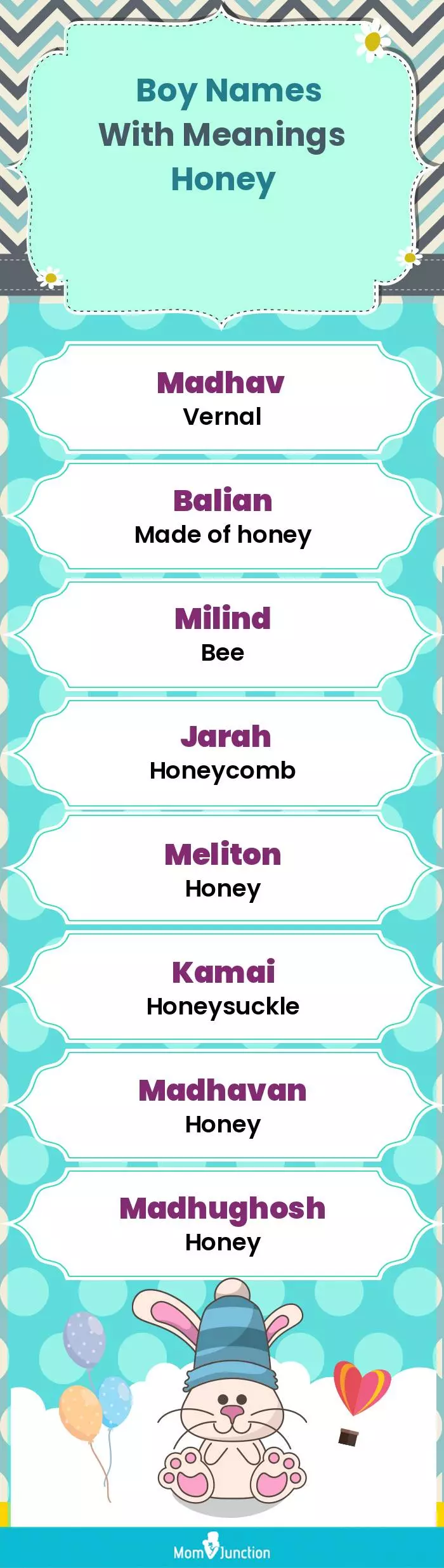  Boy Names with Meanings Honey(infographic)