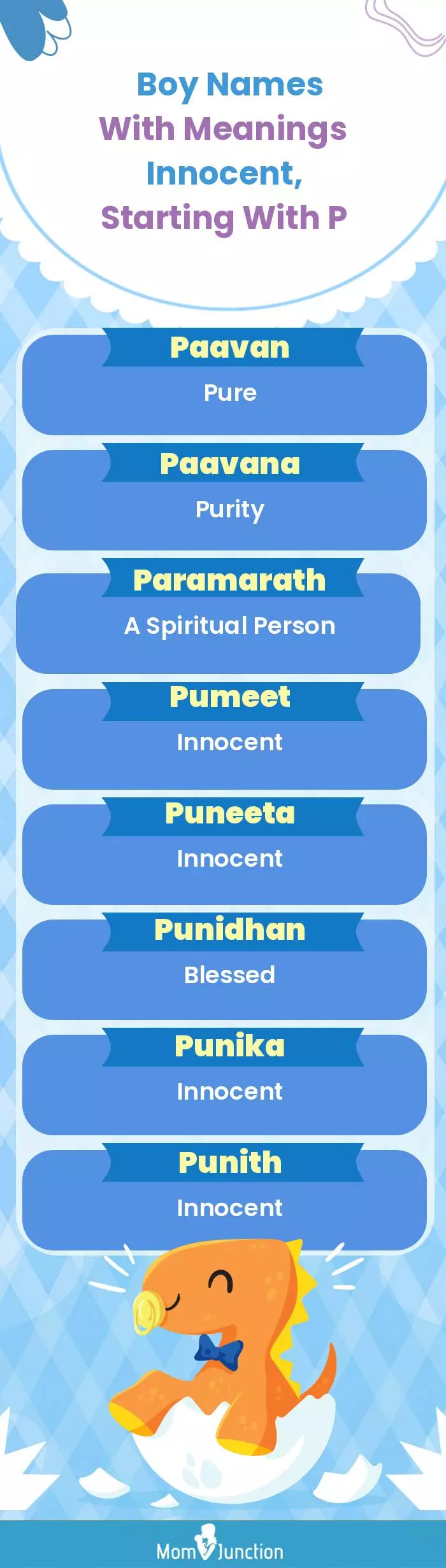  Boy Names with Meanings Innocent, Starting With P(infographic)