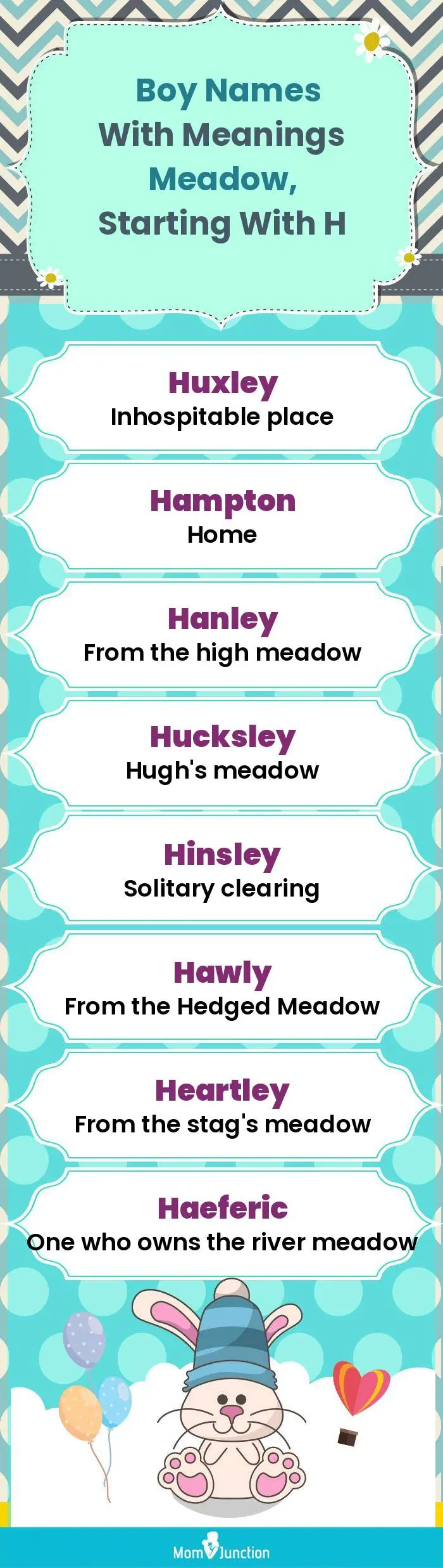  Boy Names with Meanings Meadow, Starting With H(infographic)