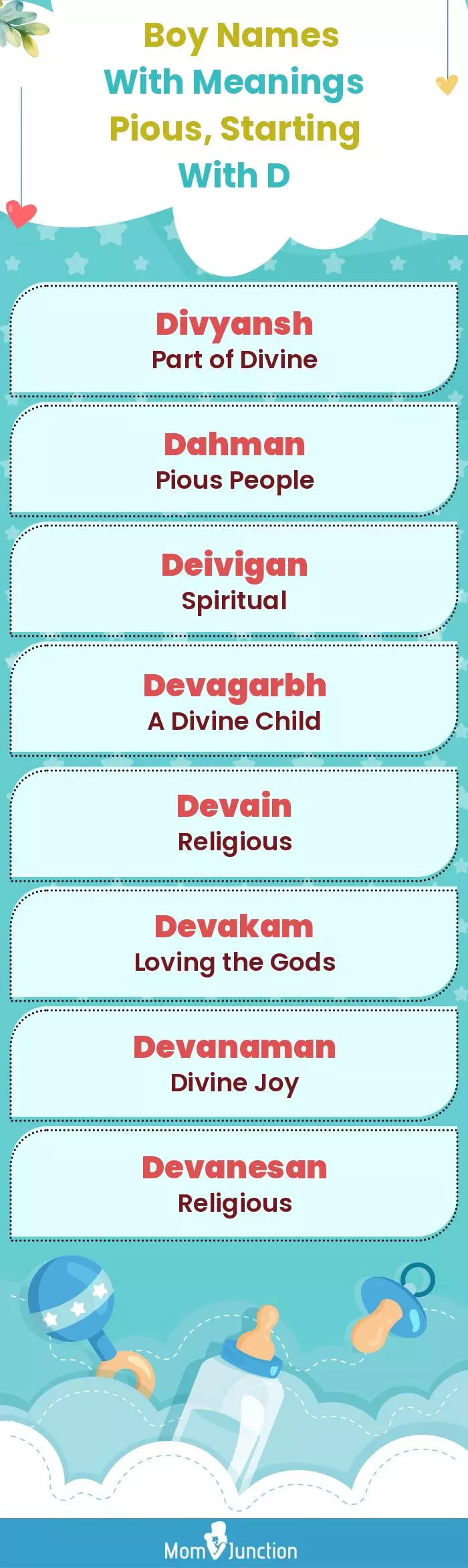  Boy Names with Meanings Pious, Starting With D(infographic)