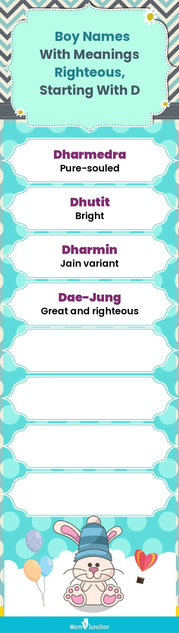  Boy Names with Meanings Righteous, Starting With D(infographic)