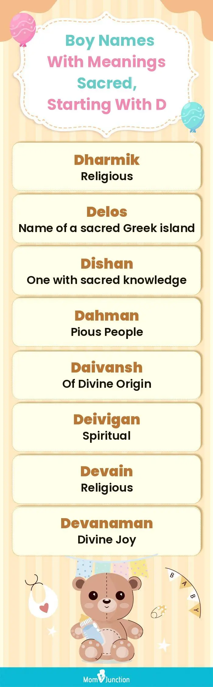  Boy Names with Meanings Sacred, Starting With D(infographic)