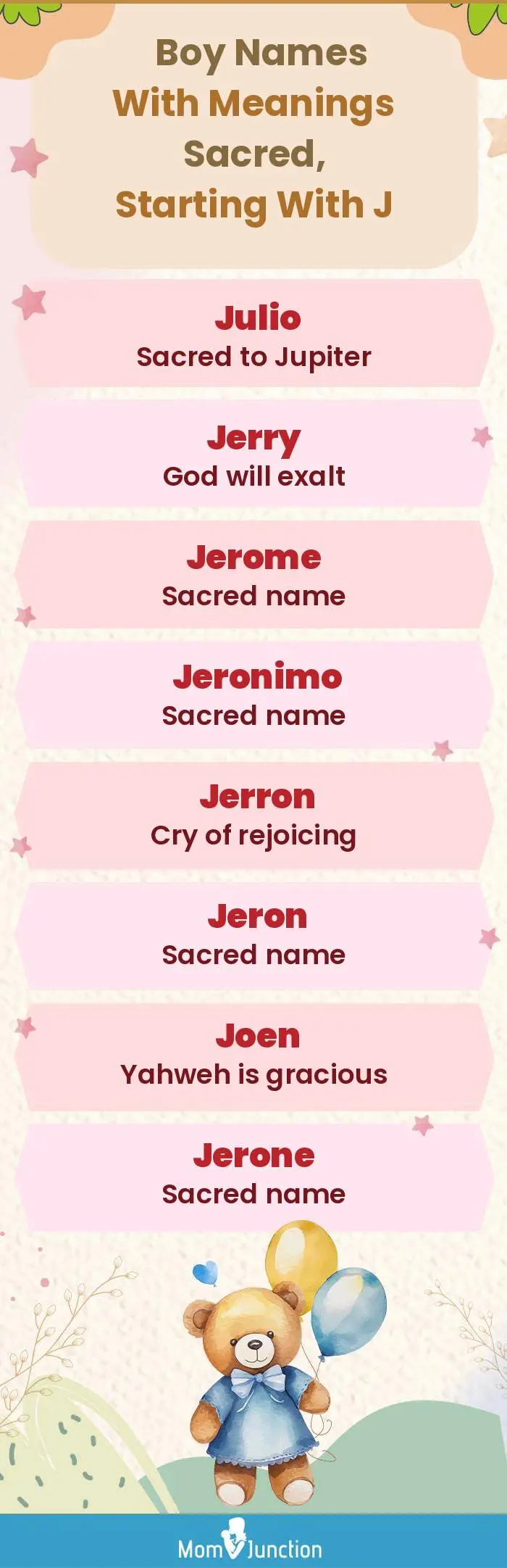  Boy Names with Meanings Sacred, Starting With J(infographic)