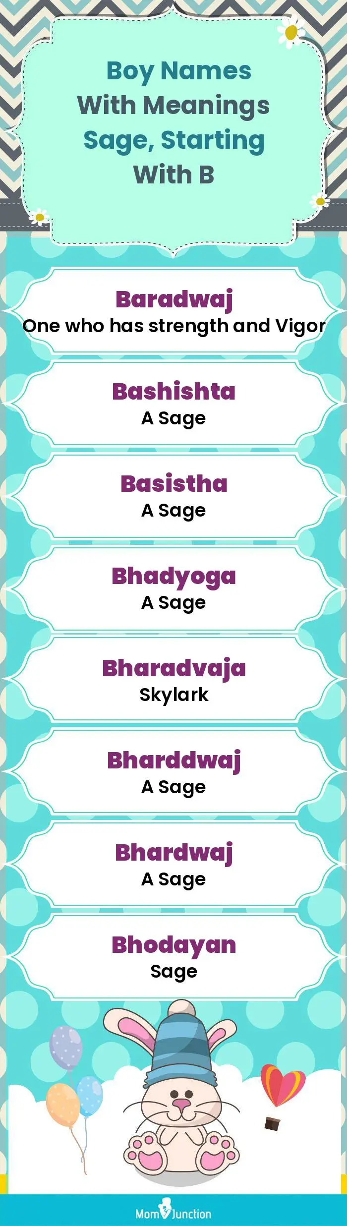  Boy Names with Meanings Sage, Starting With B(infographic)