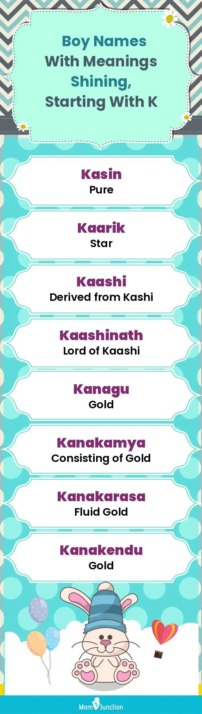  Boy Names with Meanings Shining, Starting With K(infographic)