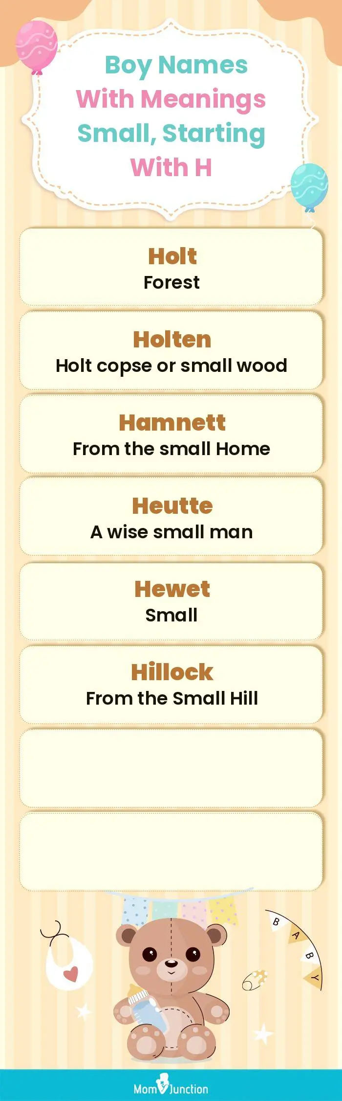  Boy Names with Meanings Small, Starting With H(infographic)