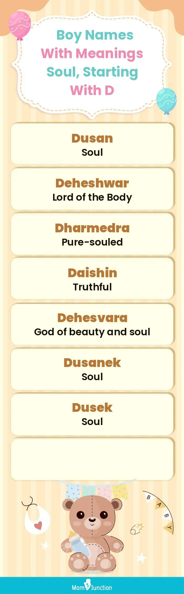  Boy Names with Meanings Soul, Starting With D(infographic)