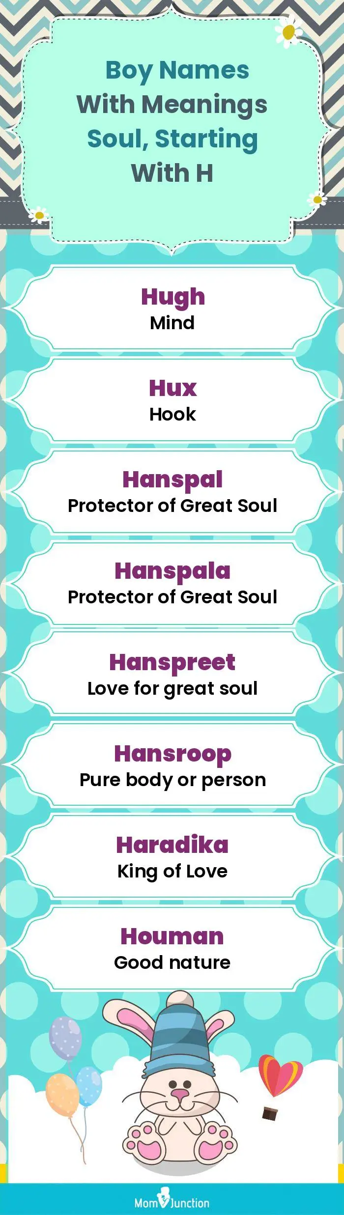  Boy Names with Meanings Soul, Starting With H(infographic)