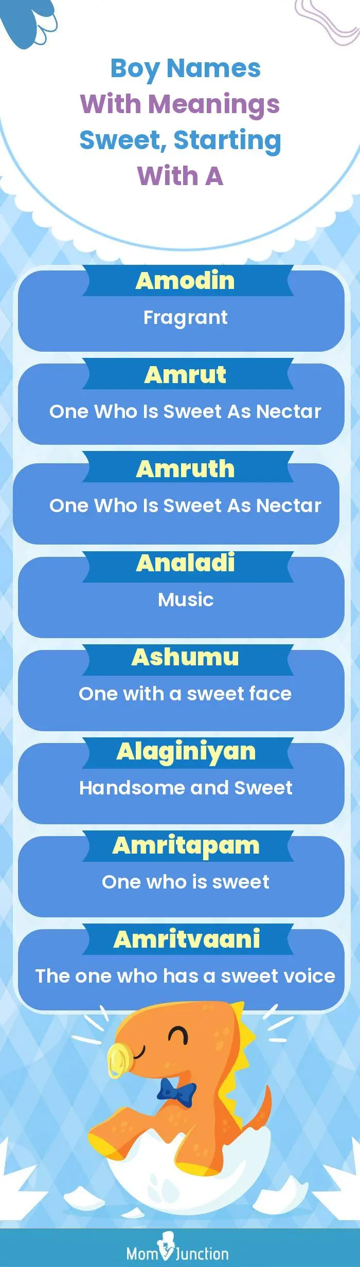  Boy Names with Meanings Sweet, Starting With A(infographic)