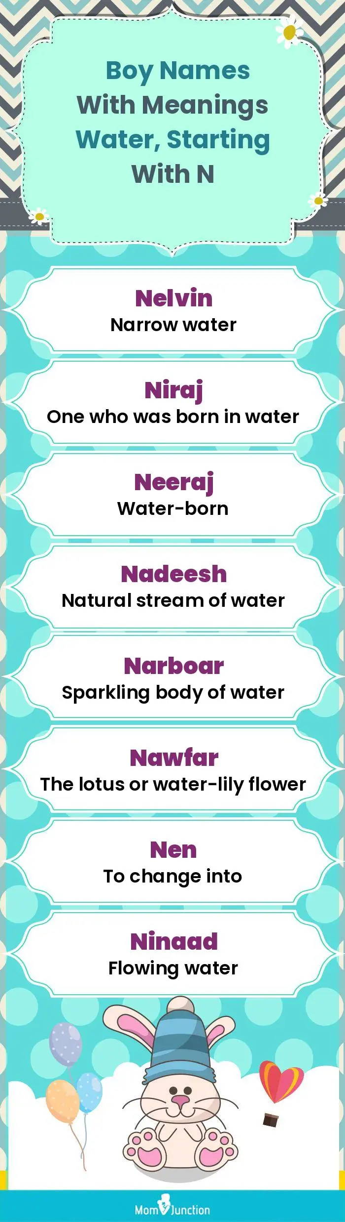  Boy Names with Meanings Water, Starting With N(infographic)