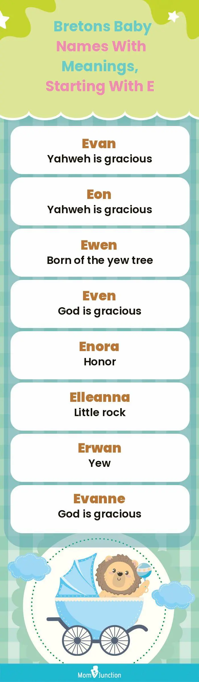  Bretons Baby Names with Meanings, Starting With E(infographic)