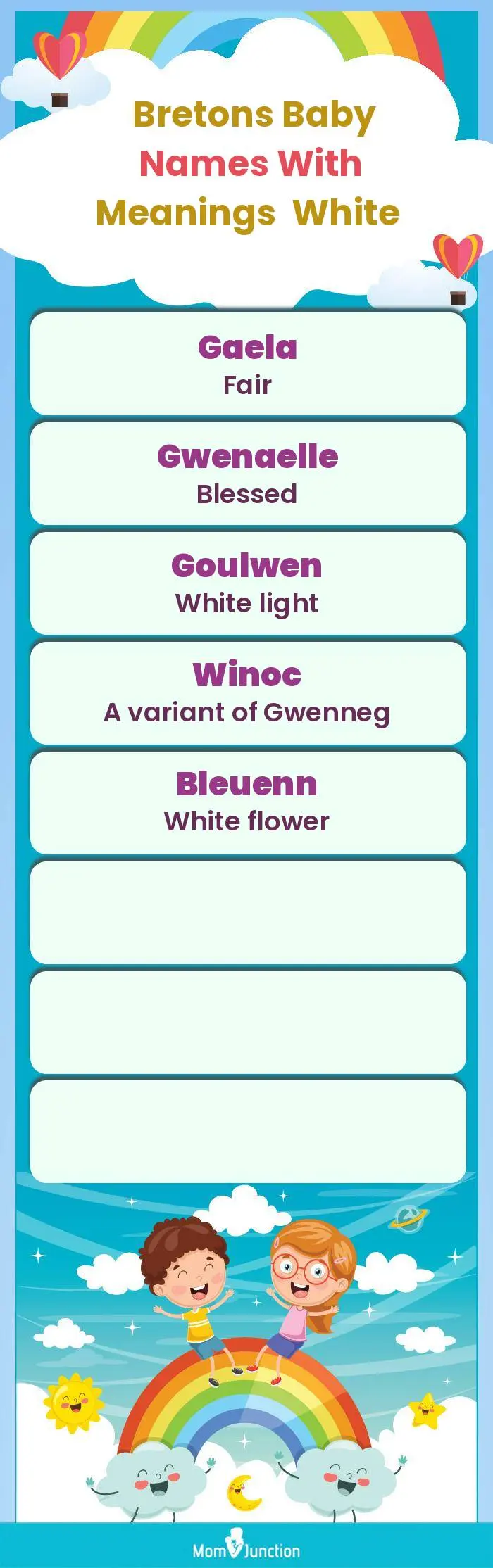  Bretons Baby Names with Meanings White(infographic)