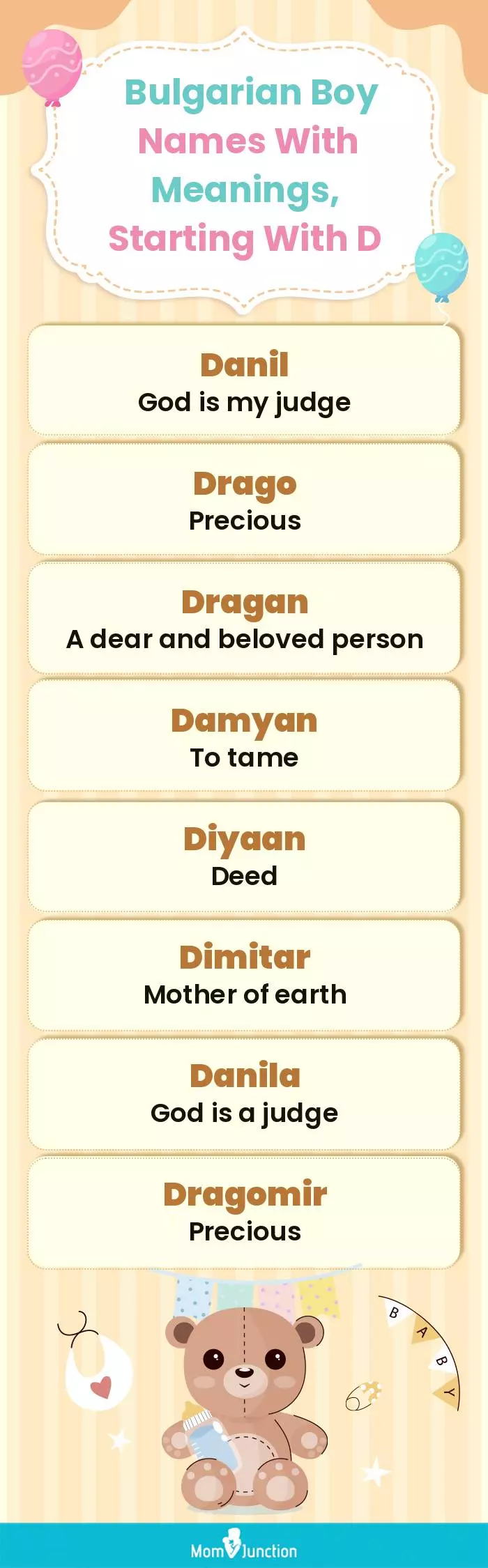  Bulgarian Boy Names with Meanings, Starting With D(infographic)