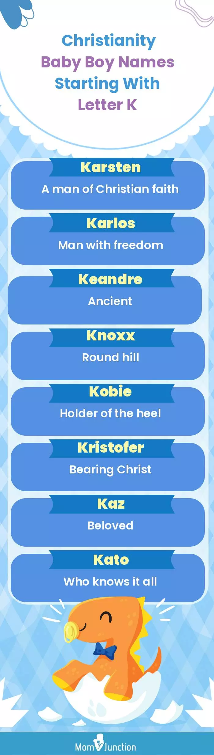  Christianity Baby Boy Names Starting With Letter K(infographic)