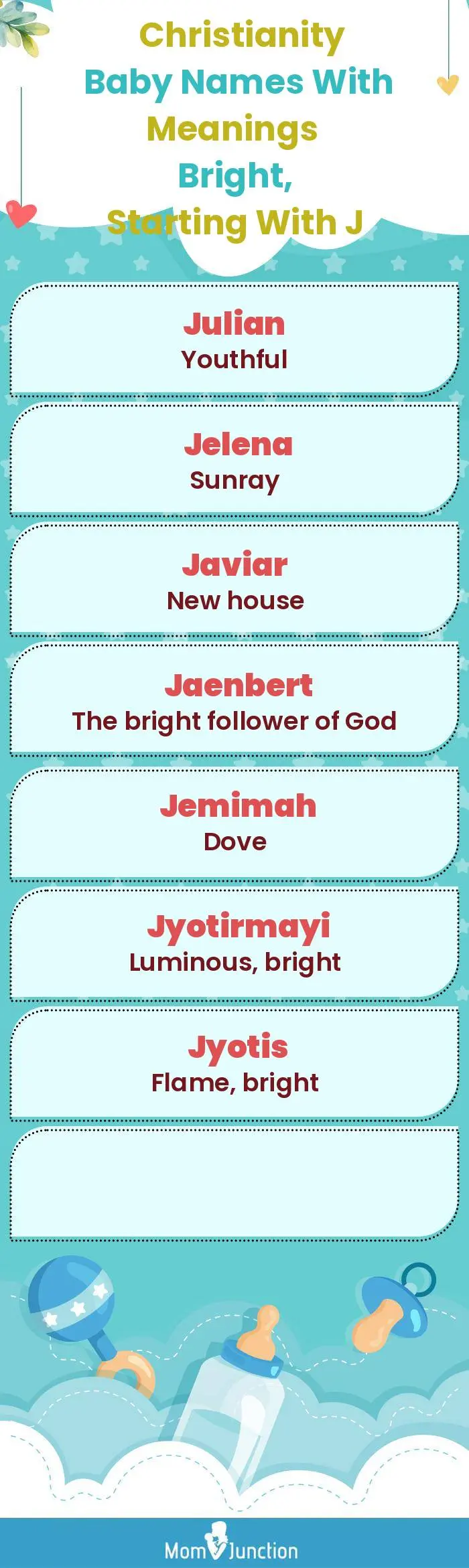  Christianity Baby Names with Meanings Bright, Starting With J(infographic)