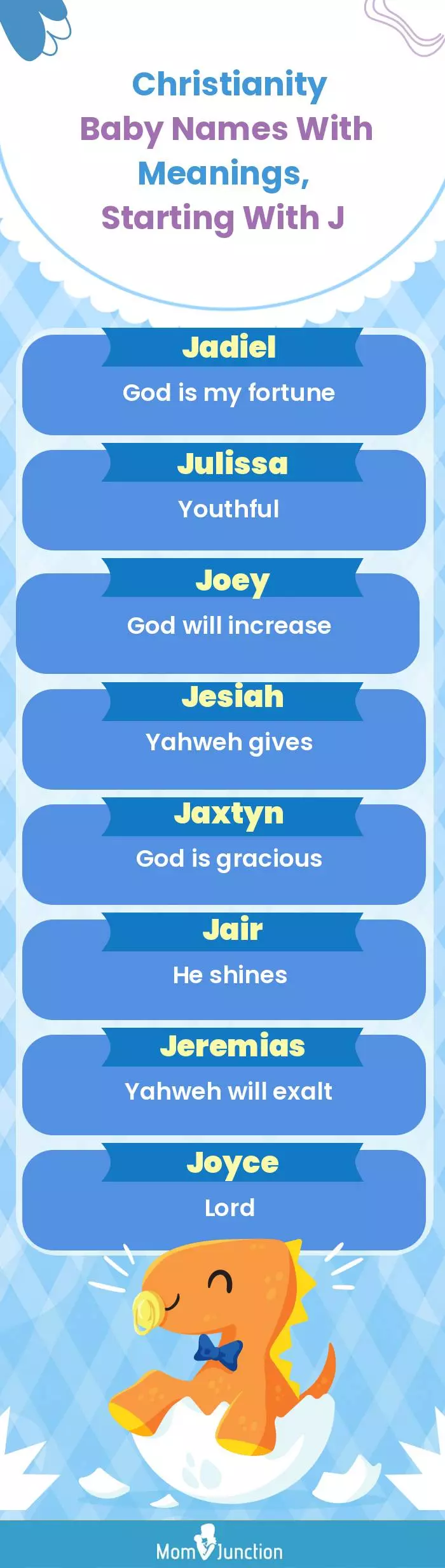  Christianity Baby Names with Meanings, Starting With J(infographic)