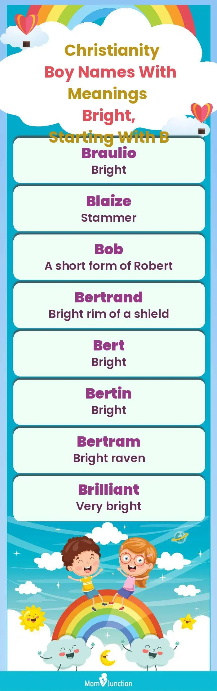  Christianity Boy Names with Meanings Bright, Starting With B(infographic)