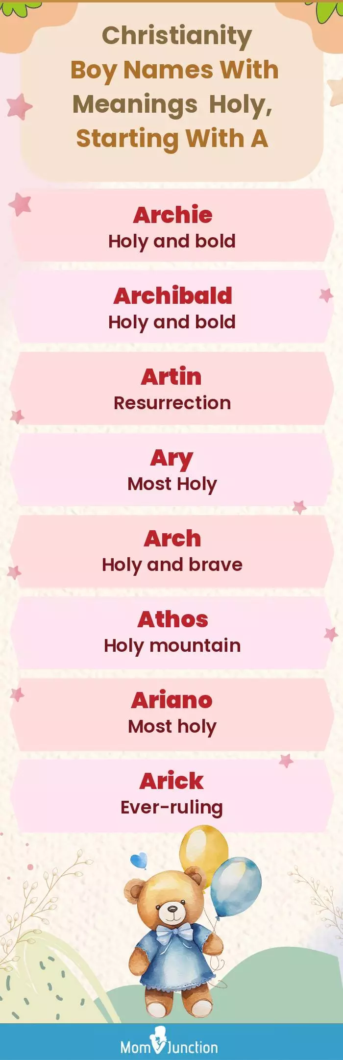  Christianity Boy Names with Meanings Holy, Starting With A(infographic)