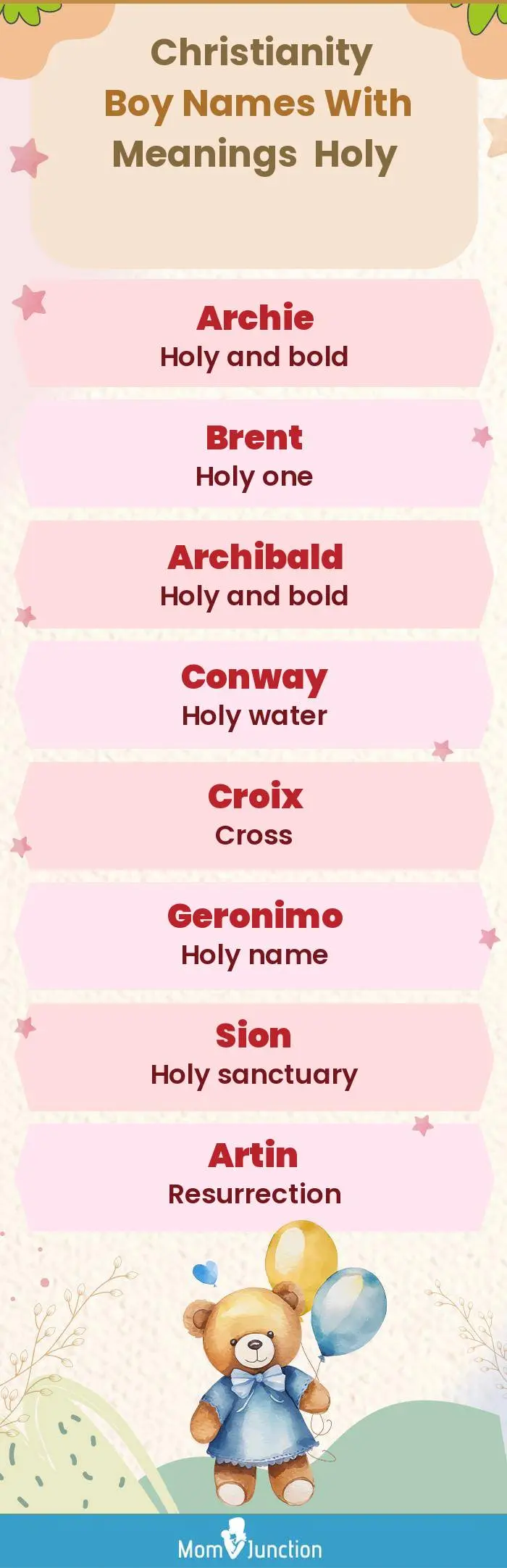  Christianity Boy Names with Meanings Holy(infographic)