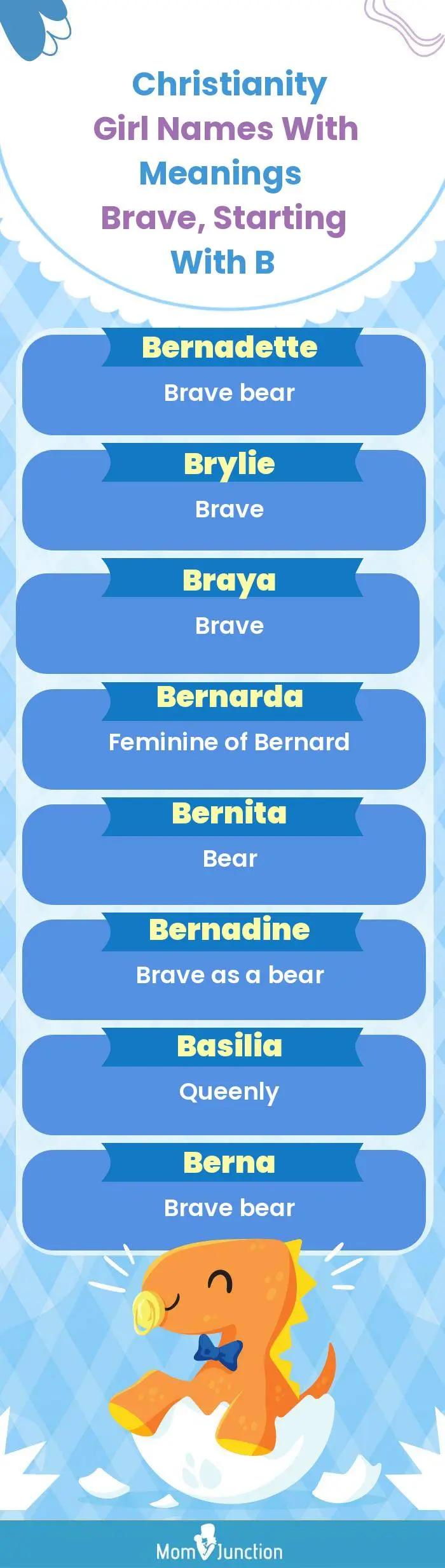  Christianity Girl Names with Meanings Brave, Starting With B(infographic)