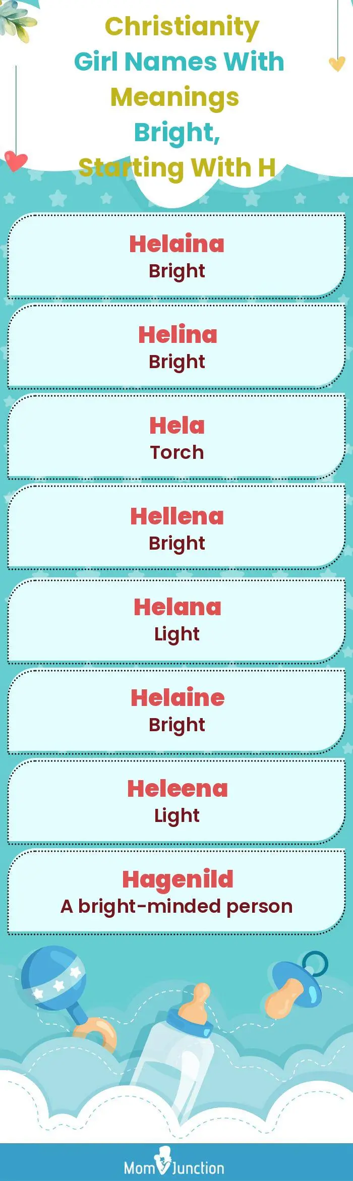  Christianity Girl Names with Meanings Bright, Starting With H(infographic)