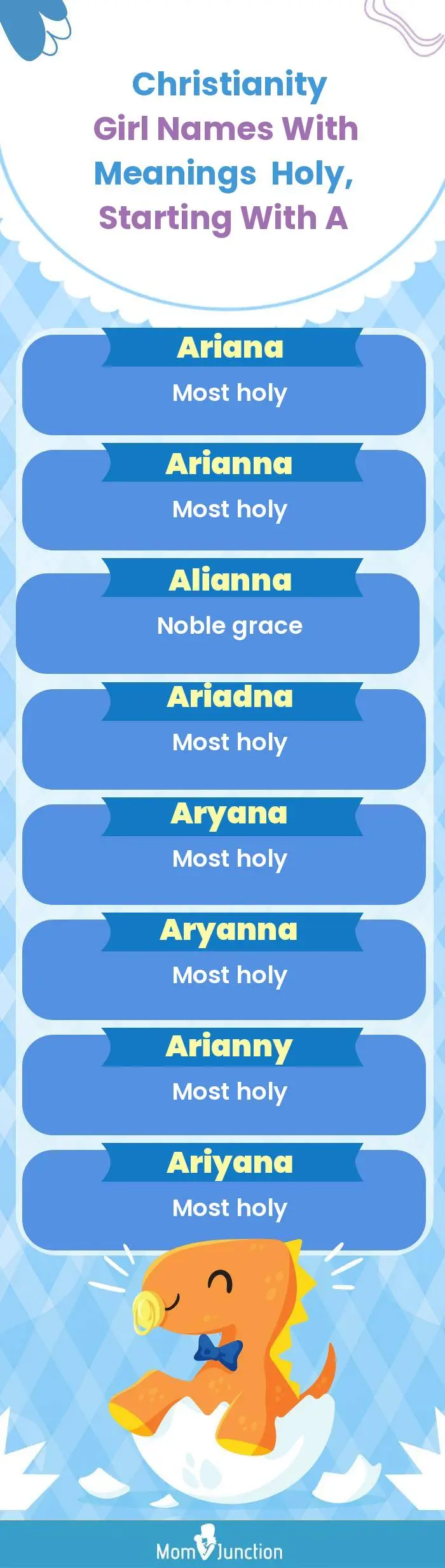  Christianity Girl Names with Meanings Holy, Starting With A(infographic)