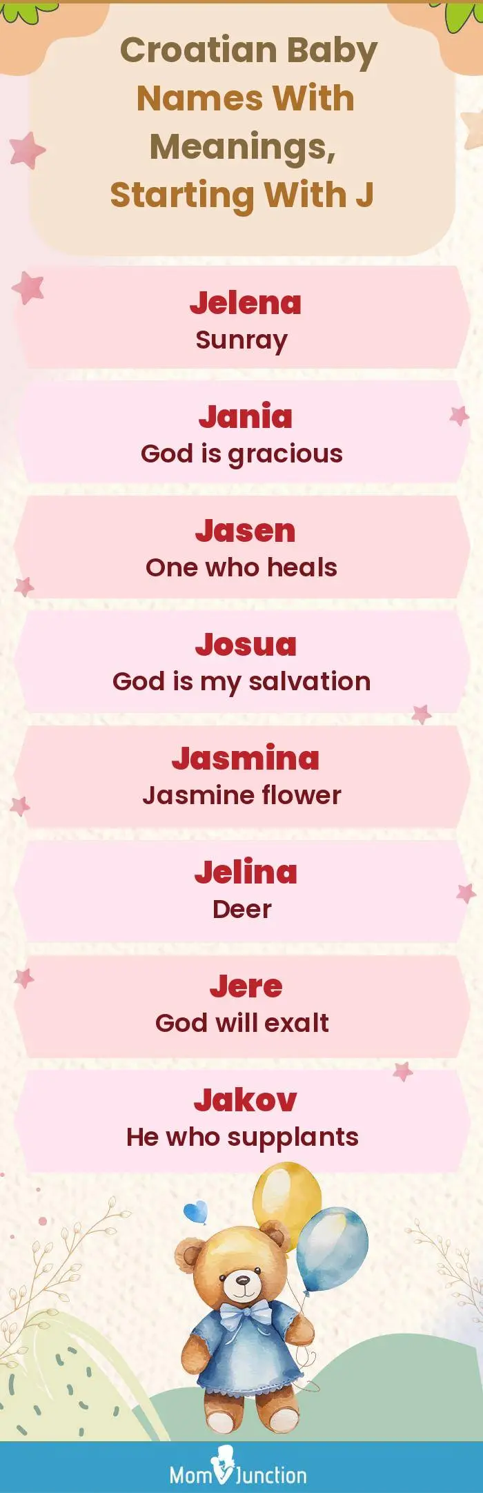  Croatian Baby Names with Meanings, Starting With J(infographic)