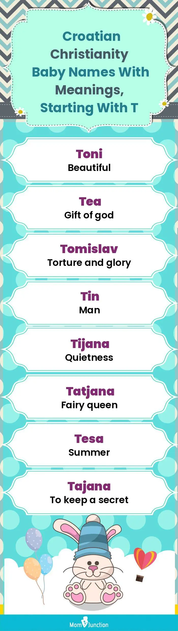  Croatian Christianity Baby Names with Meanings, Starting With T(infographic)