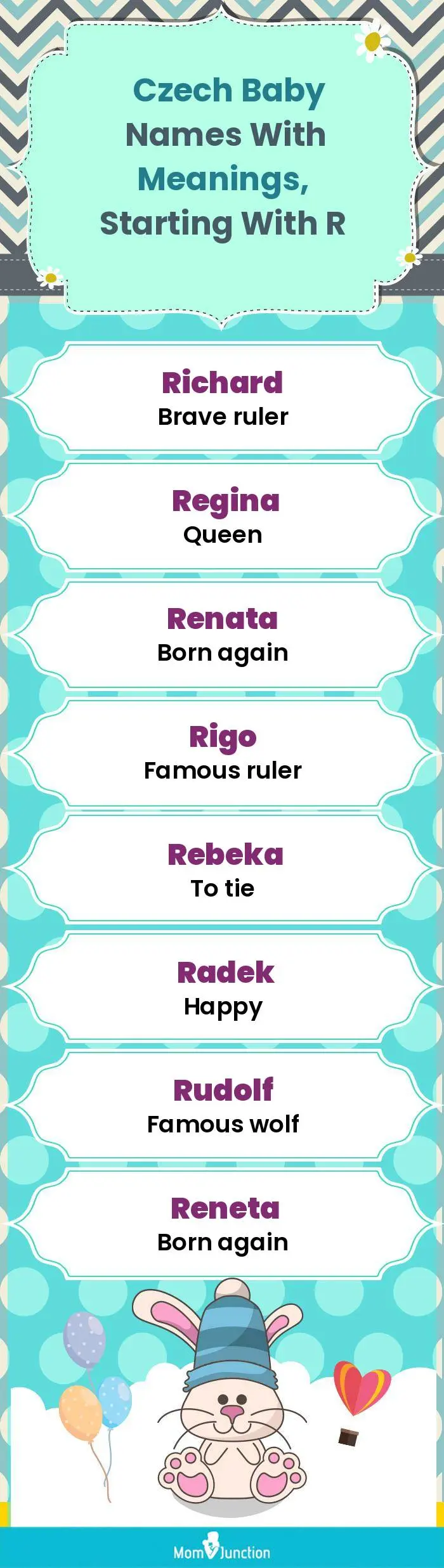  Czech Baby Names with Meanings, Starting With R(infographic)