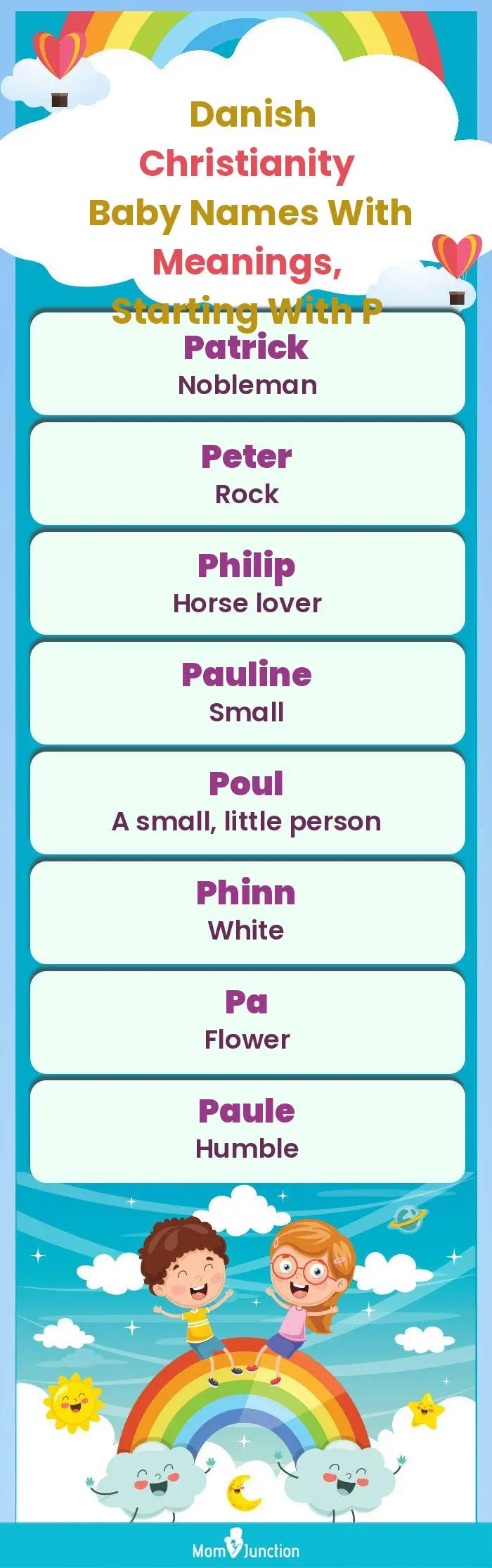  Danish Christianity Baby Names with Meanings, Starting With P(infographic)