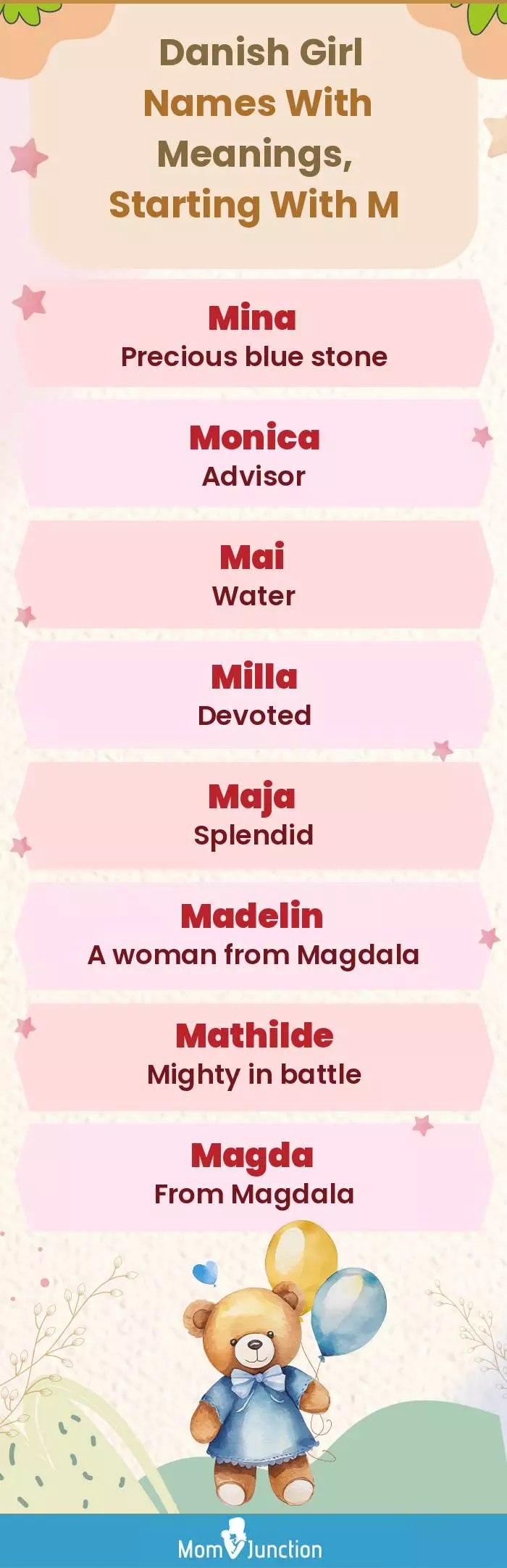  Danish Girl Names with Meanings, Starting With M(infographic)