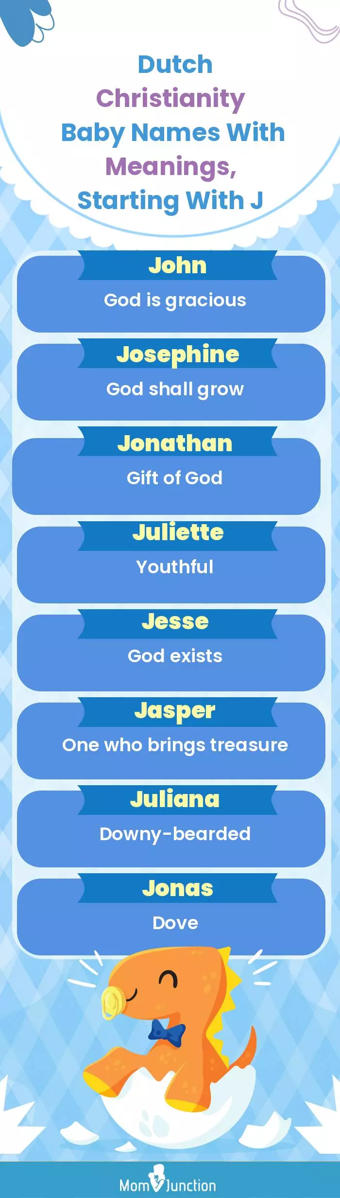  Dutch Christianity Baby Names with Meanings, Starting With J(infographic)