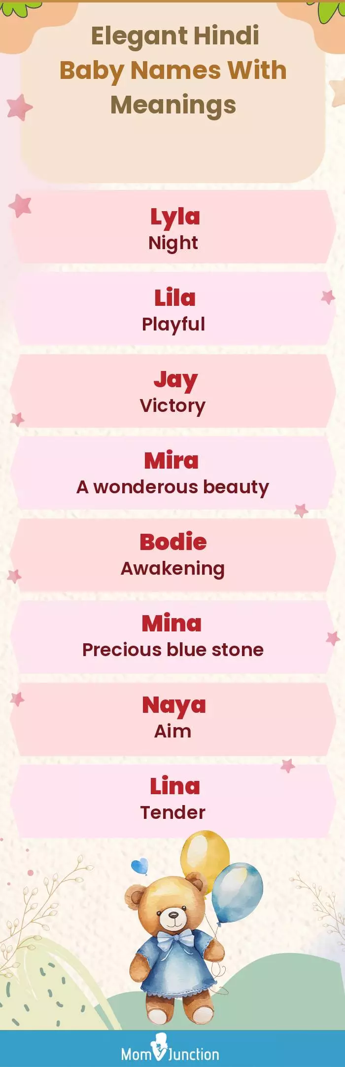  Elegant Hindi Baby Names With Meanings(infographic)