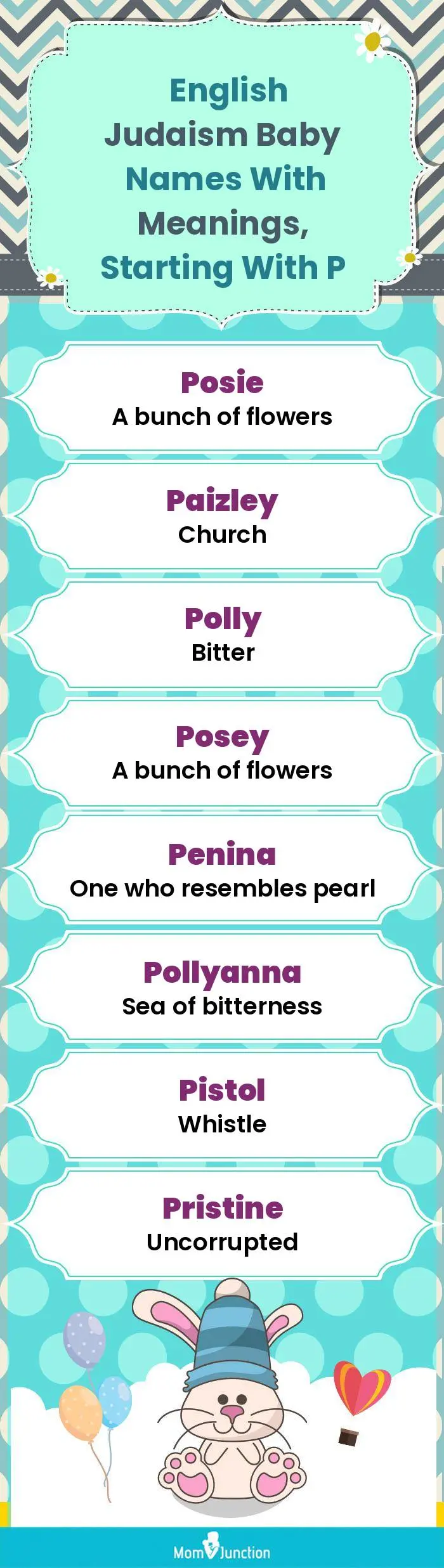  English Judaism Baby Names with Meanings, Starting With P(infographic)