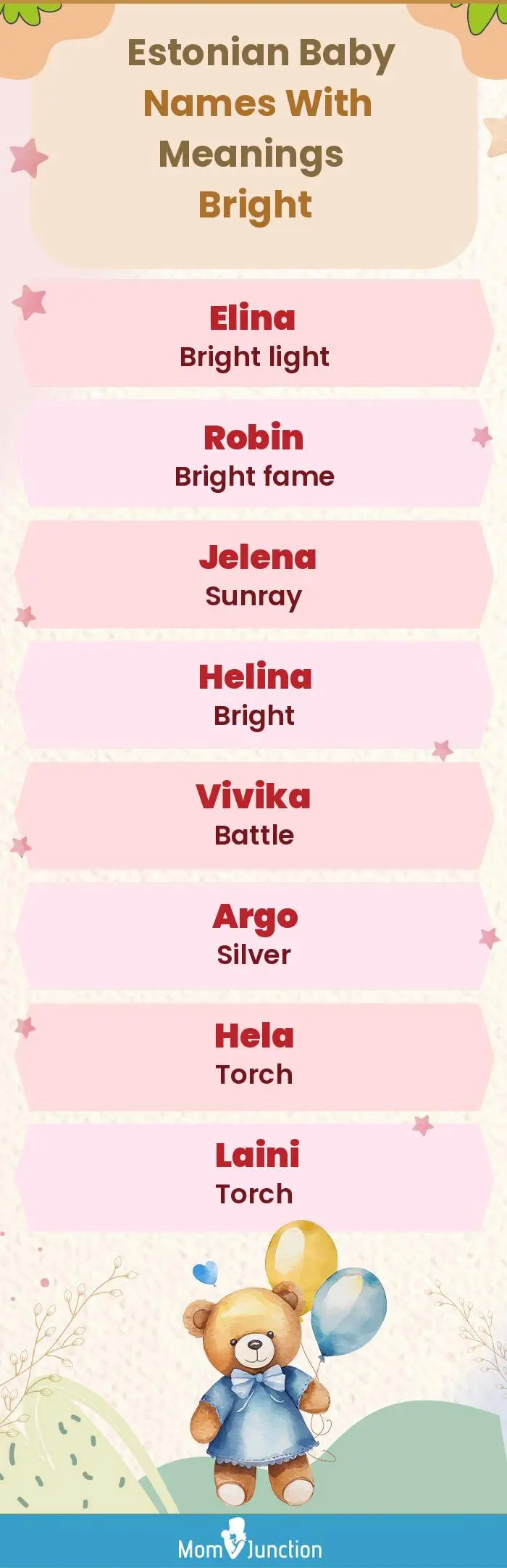  Estonian Baby Names with Meanings Bright(infographic)