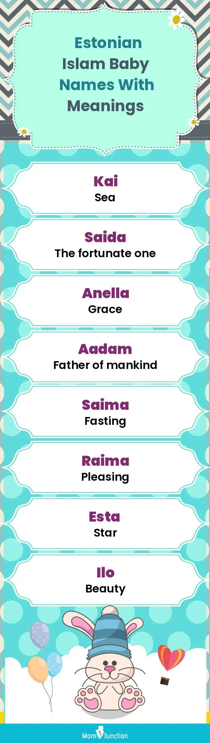  Estonian Islam Baby Names with Meanings(infographic)