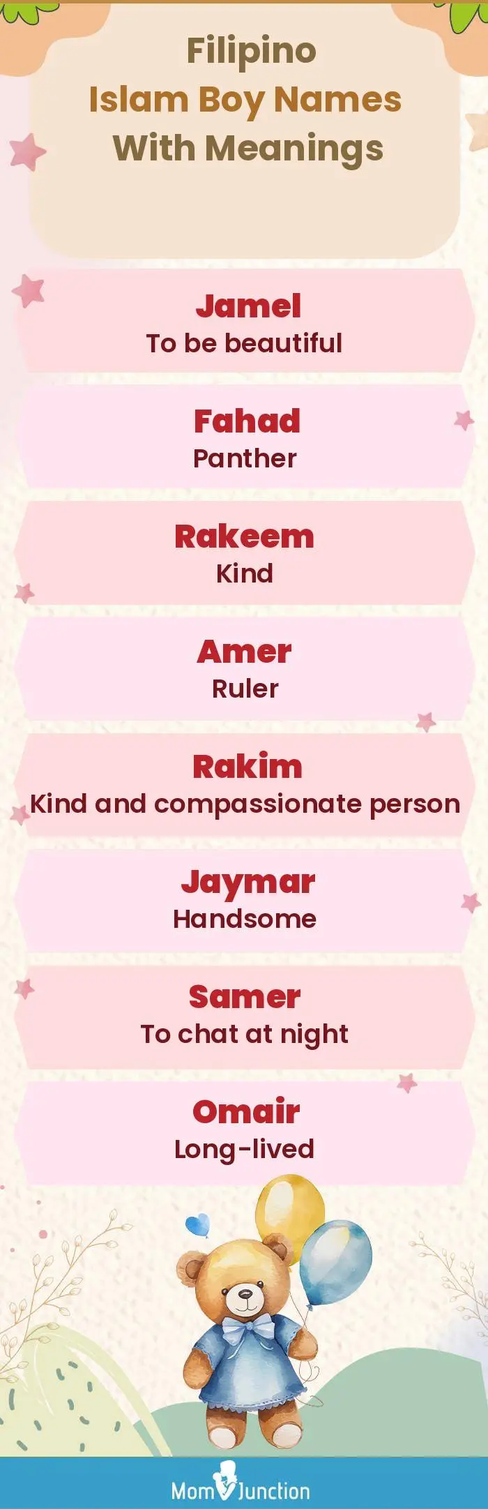  Filipino Islam Boy Names with Meanings(infographic)