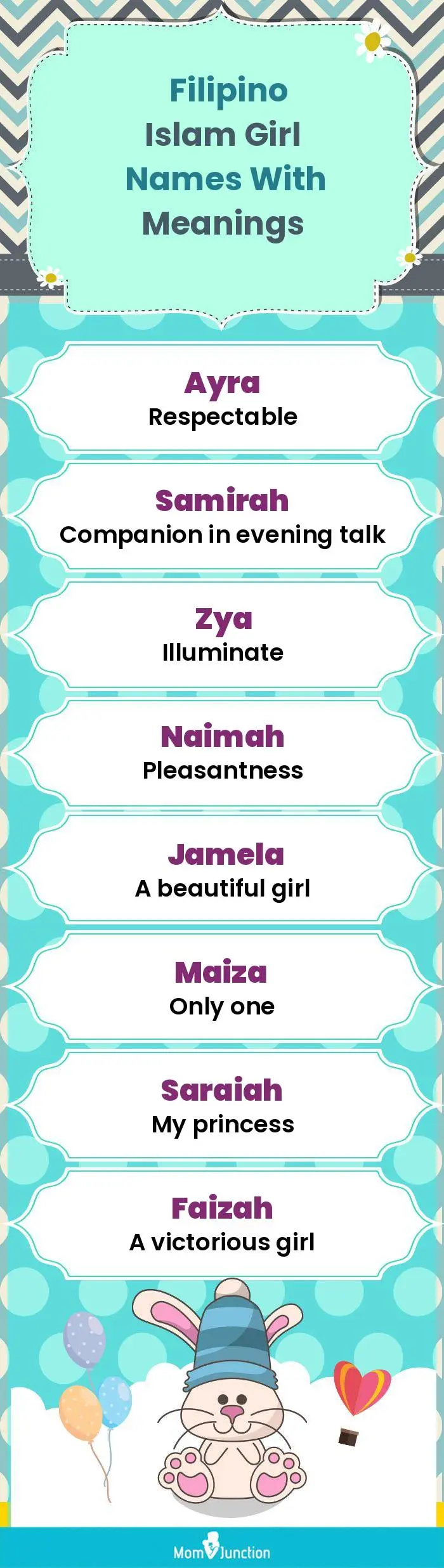  Filipino Islam Girl Names with Meanings(infographic)