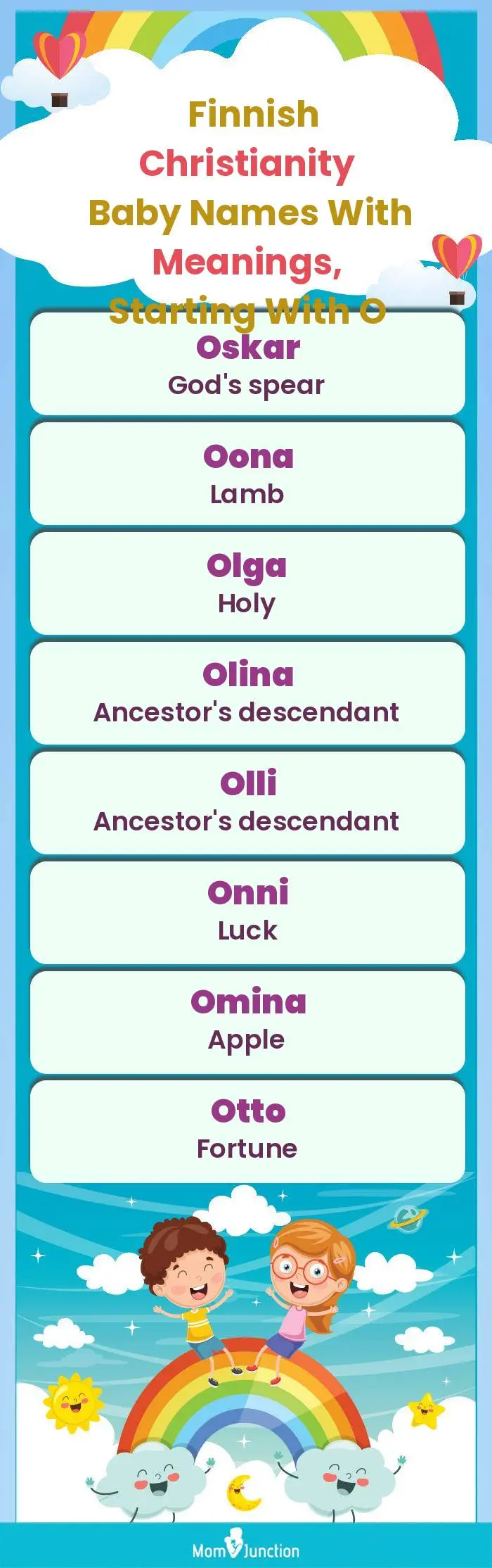  Finnish Christianity Baby Names with Meanings, Starting With O(infographic)