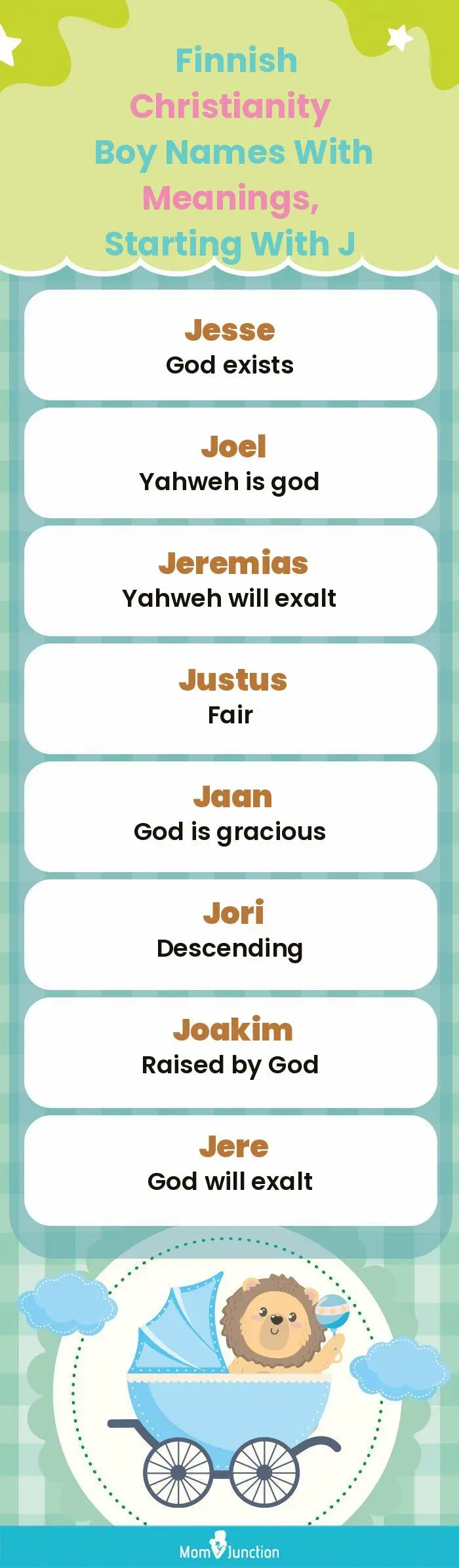  Finnish Christianity Boy Names with Meanings, Starting With J(infographic)