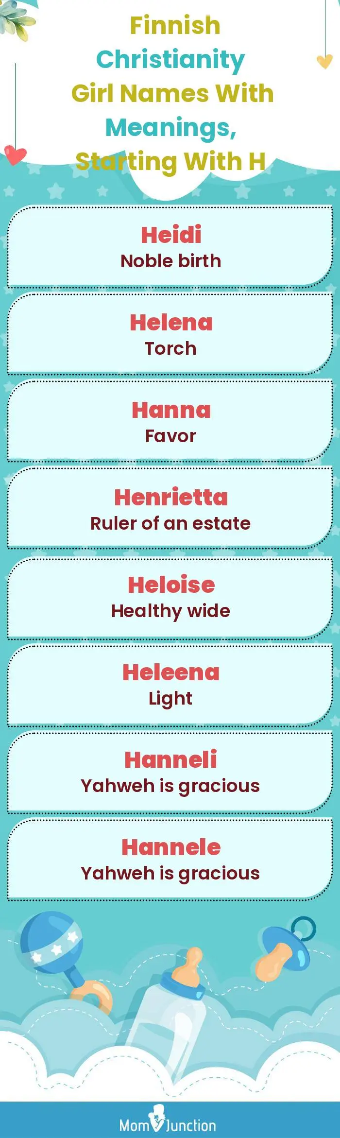  Finnish Christianity Girl Names with Meanings, Starting With H(infographic)