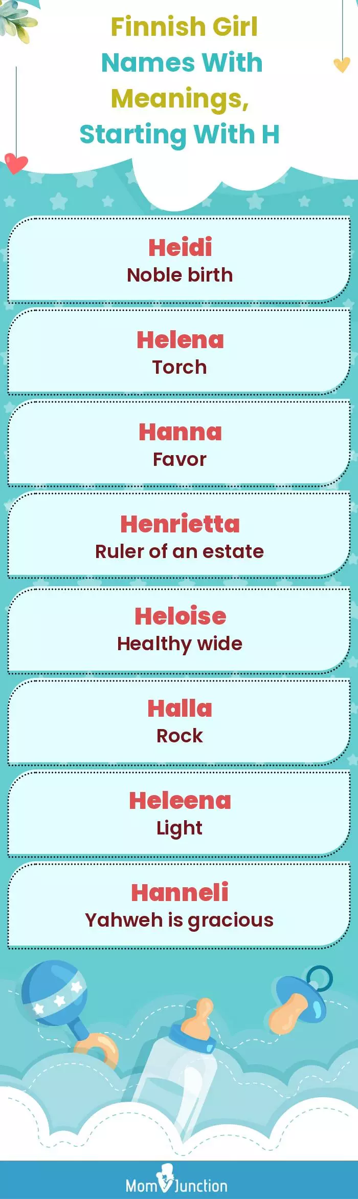  Finnish Girl Names with Meanings, Starting With H(infographic)