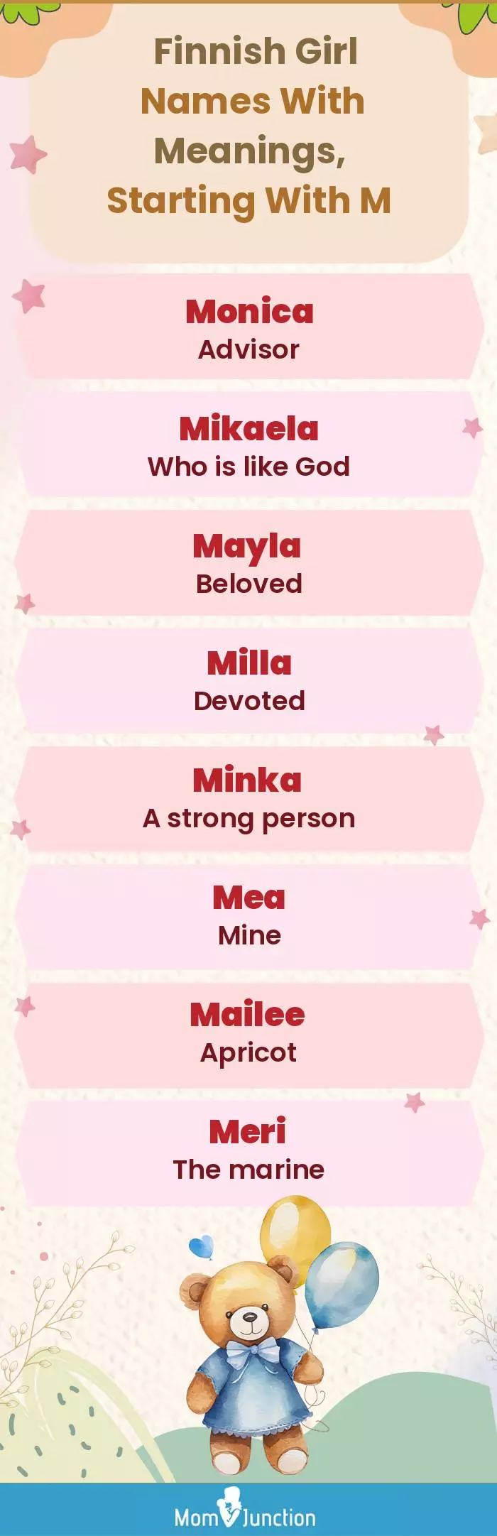  Finnish Girl Names with Meanings, Starting With M(infographic)