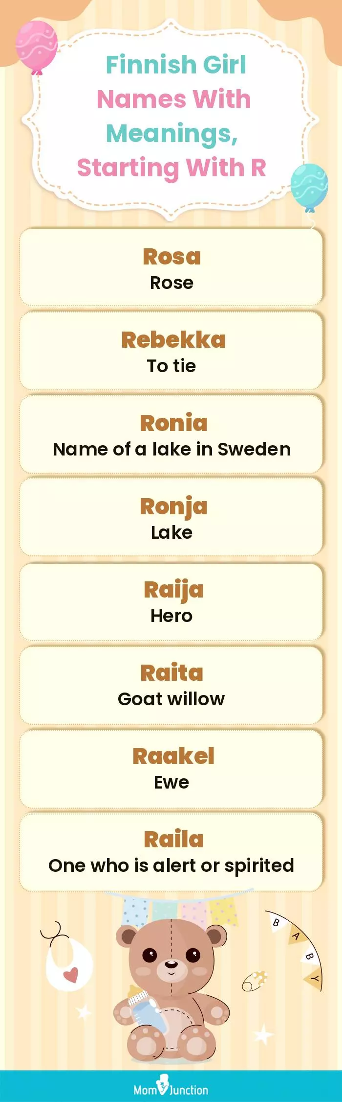  Finnish Girl Names with Meanings, Starting With R(infographic)