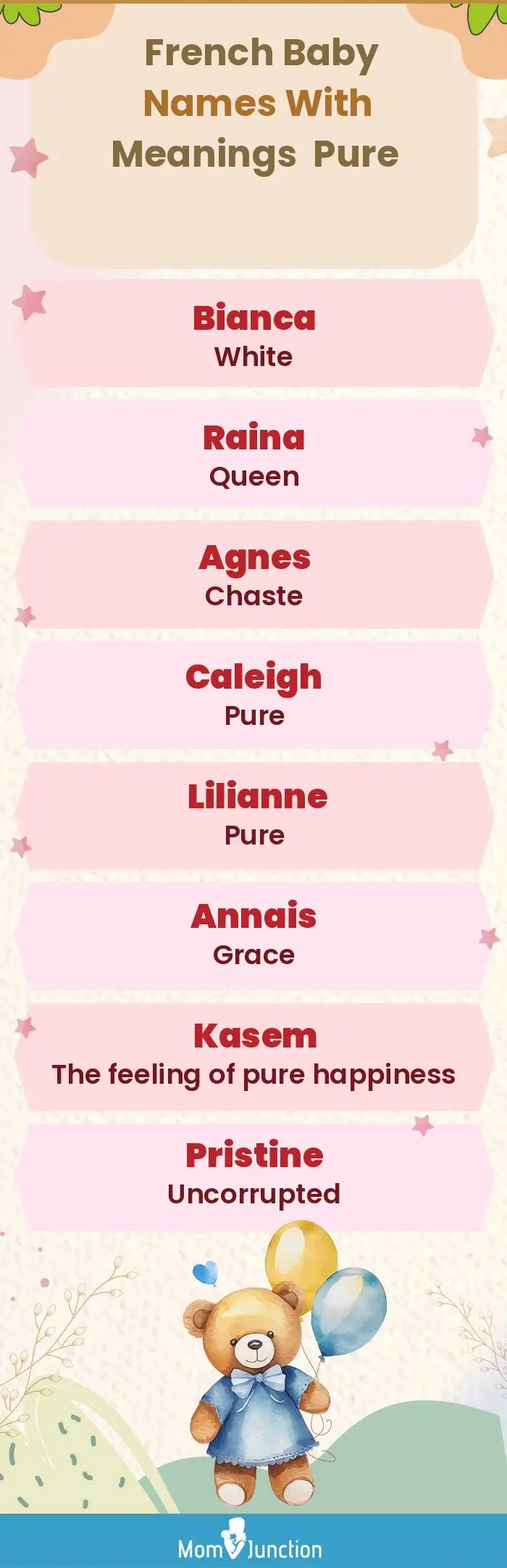  French Baby Names with Meanings Pure(infographic)