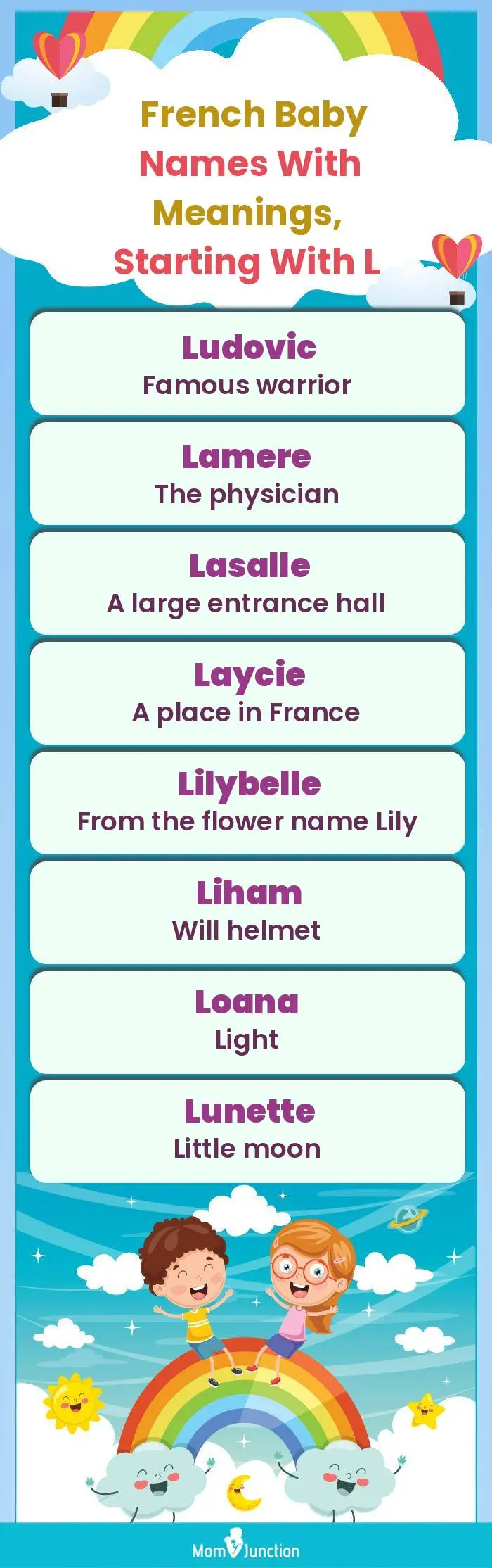  French Baby Names with Meanings, Starting With L(infographic)