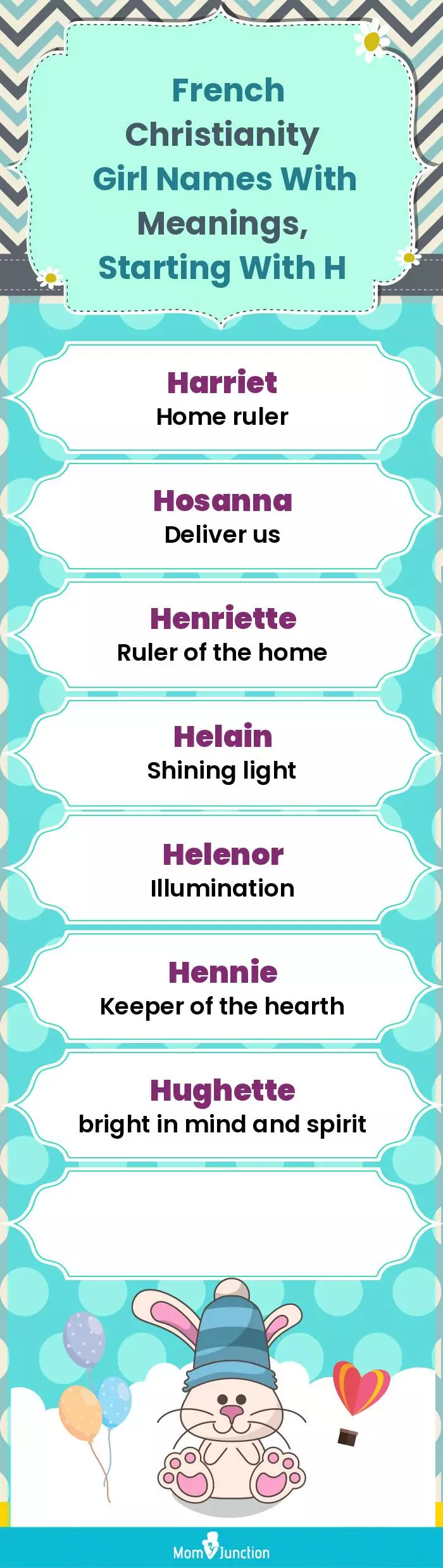  French Christianity Girl Names with Meanings, Starting With H(infographic)